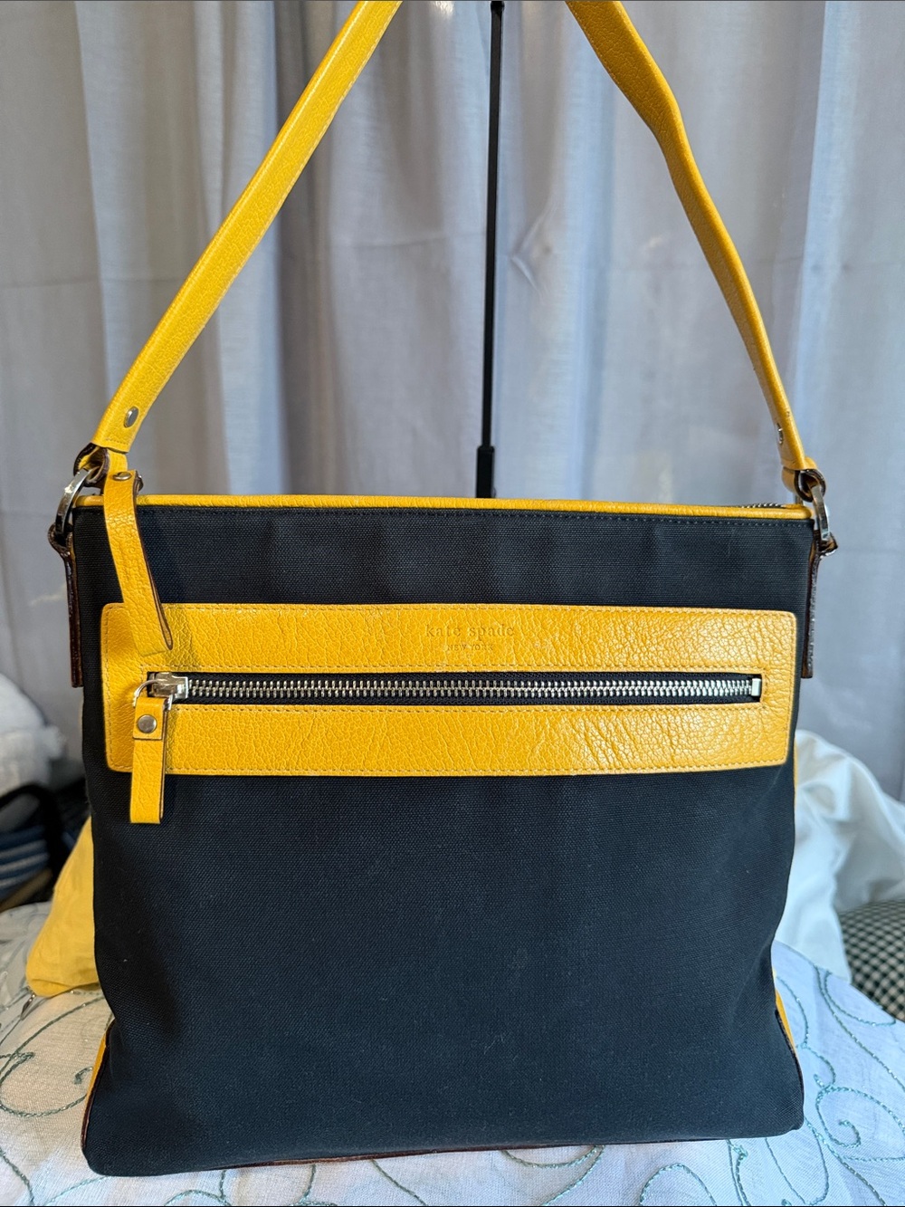 kate spade Piper Black and Yellow Shoulder Bag